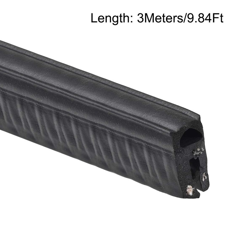 uxcell Trim Seal with Top Bulb, EPDM Rubber Seal Channel