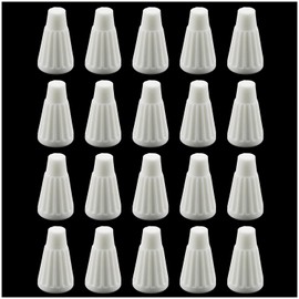 ZZHXSM 20PCS 19x10mm Ceramic Wire Connector Screwed Wire Connector White Flame Retardant High Temperature Ceramic Terminal Cap Suitable for Home Repair and Engineering Installation