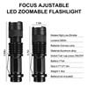HYVCZP 6 Pack Mini Green LED Flashlight - Zoomable, Single