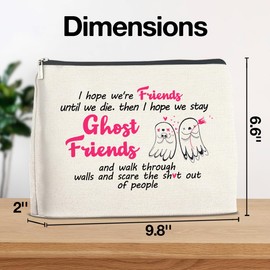 YeleY Friendship for Women Her - Besties Gift - Best Friends Birthday Makeup Bag for Women - Friendship Cosmetic Bag Makeup Zipper Pouch