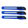 MotoProducts 3 Blue Utility Knife Box Cutters Heavy Duty Industrial