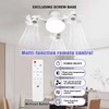 amgolibi Socket Fan Light with Remote, Screw in Ceiling Fan,