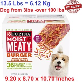 Purina Moist and Meaty Burger With Cheddar Cheese Flavor Dry Soft Dog Food