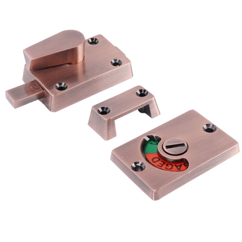 Partition Door Lock with Handle Public Toilet Restroom Bolt Lock