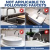 BFONS XL Silicone Faucet Handle Drip Catcher Tray, Gray, 18.1in