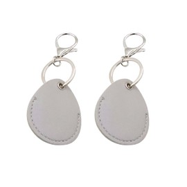 Boguish Leather Key Fob, PU Leather Key Fobs with Metal Key Rings Keychain Holder for Keys ID Key Cards 2 Pcs