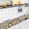 JarThenaAMCS Boho Floral Kitchen Mat Set of 2 Flower Kitchen