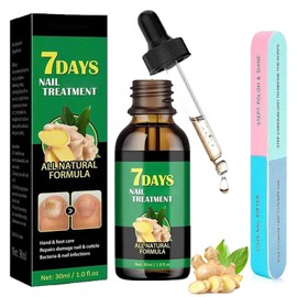 Nail FungusTreatment, Ginger Nail Growth Serum for Toenail and Fingernail, Ginger Cuticle Care Oil for Nail Repair and Strengthen, Fix and Renew Damaged