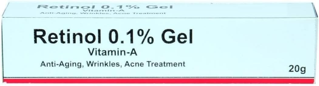 Gel de retinol con vitamina A al 0,1 que repara líneas finas y arrugas, tratamiento de cicatrices, manchas solares y de la edad, antienvejecimiento