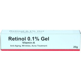 Gel de retinol con vitamina A al 0,1 que repara líneas finas y arrugas, tratamiento de cicatrices, manchas solares y de la edad, antienvejecimiento