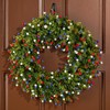 QVC 22" Indoor/Outdoor Boxwood & Rosebud Wreath by Kim Gravel - Color: Patriotic Multi