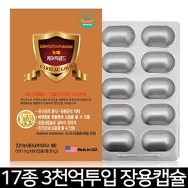 ProHub USA Care Rock Gold Lactobacillus Probiotics + Prebiotics Enteric Coated 17 Types 300 Billion Input ALUALU Live Bacteria Preservation Packaging / 미국 케어락골드 유산균 프로바이오틱스 +프리바이오틱스 장용 17종 3천억투입 ALUALU 생균보존용포장
