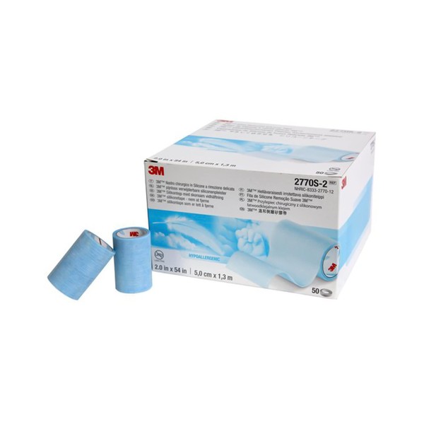 3M™ Micropore™ S Surgical Tape, 2770S-2, packaged single use, 2 in x 1.5yd (5 cm x 1.3 m), 50 Rolls/Bag, 5 Bags/CS