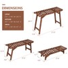 Ufine Freestanding 3 Tier Ladder Shelf Wood Plant Stand Indoor