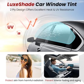 LuxeShade Car Window Tint, 2 PLY 35% VLT Premium Carbon HD Window Roll for Car, Home 36" in x 100'Ft Automotive Car Tint Privacy Film with Strength Adhesive, Blocks UV/IR Rays, Reduce Heat & Glare