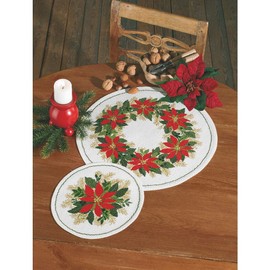 Eva Rosenstand Tablecloth Cross Stitch Set Advent Star Counted Pattern