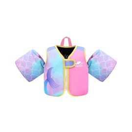 Gogokids Floatation Ring Kids Life Jacket Arm Ring Kids Swimming Vest, Floating Vest, Toddler, 2-6 Years Old, Baby, Swimming Practice, Water Play, Beach Bathing, Convenient, Lightweight, Medium