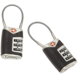 4014648 Lewis N Clark Travel Sentry Cable Lock 2 Pack black