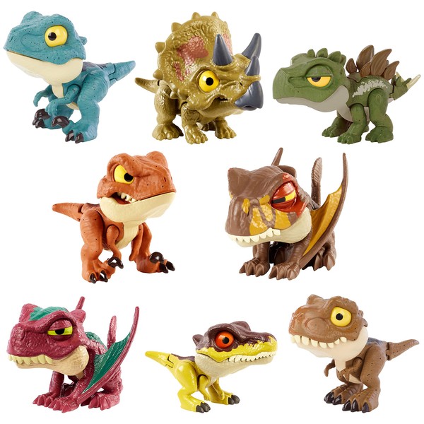 Jurassic World Snap Squad Attitudes Bundle Assortment of 4 Dinosaur Figures