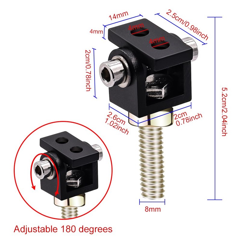 Biqing Mini Motorcycle Spotlight Bracket, Universal Motorcycle LED Headlight Expansion