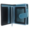 Visconti Leather Rainbow Collection Bali Purse RFID Blocking RB40 Blue