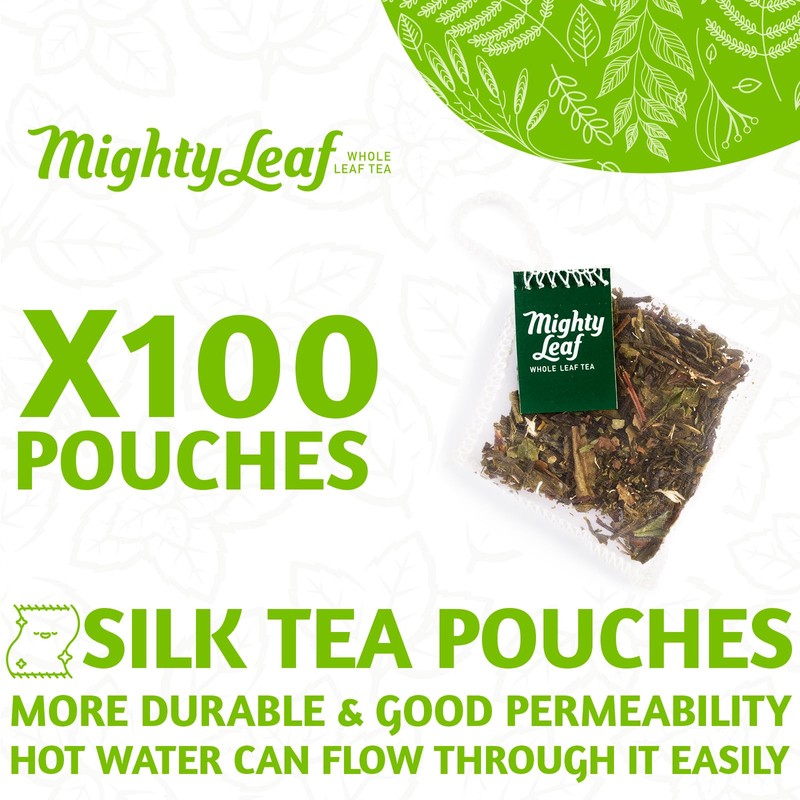 Mighty Leaf White Orchard White Tea – 100 Count Foil-Wrapped
