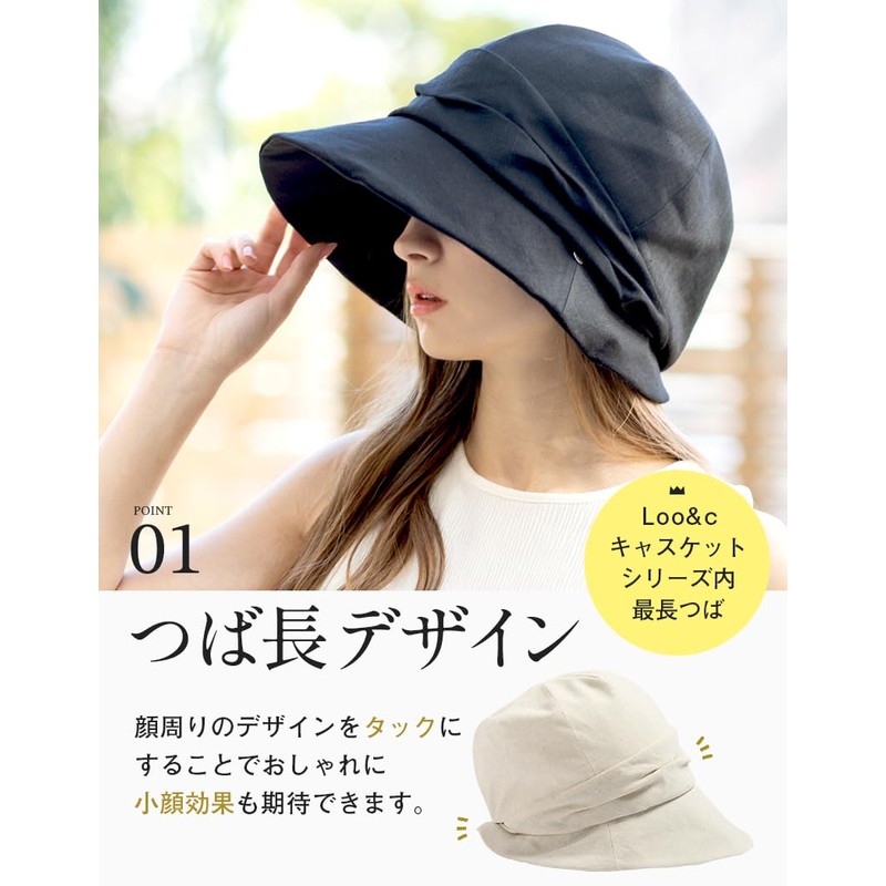 Loo&c Women's Hat, Large Size, Wide Brim, Cooling Sensation, Amy