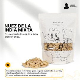 NEGRO MOSTAZA Nuez de la India Mixta - Es una mezcla de nuez de la India grande y chica - bolsa de 500gr