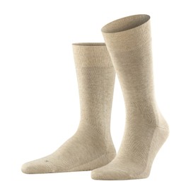 FALKE Men's Sensitive London M So Cotton With Soft Tops 1 Pair Socks, Beige Sand Melange 4650, 11.5-14