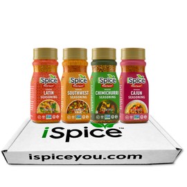 iSpice Spices and Seasoning Sets - Southern Excitement Spices, World Flavors Premium Seasoning Cooking Gifts for Everyone (Pack Of 4: Cajun, Chimichurri, Southwest And Latin)
