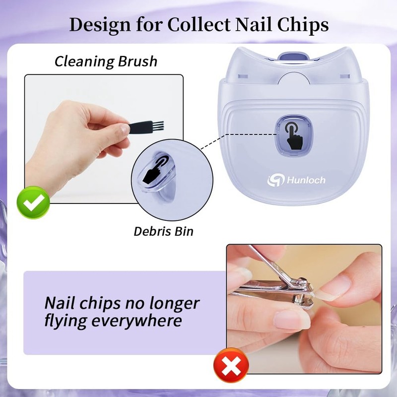 Electric Nail Clipper, Electric Nail Trimmer with Nail Clip Storage