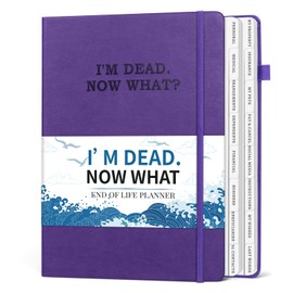 I'm Dead Now What Planner, Estate Planning Organizer with Tabs, Death Planner Organizer for Senior, Important Info for Final Arrangements, Beneficiary & Last Wishes with Large Print, 7.5" x10.4", Purple