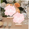 FUNOMOCYA 10pcs Wedding Place Sign Hexagonal Table Numbers with Wooden