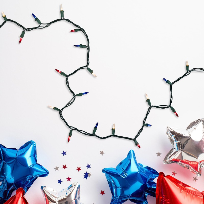 Northlight Patriotic Mini Christmas Lights - Red, White and Blue
