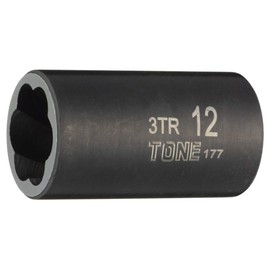 Tone 3TR-12 Tornado Socket, 3/8 inch (9.5 mm) Drive, Width of Both Sides 0.5 inches (12 mm)