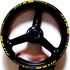 CGD Graphics YELLOW 2 GP STYLE CUSTOM RIM STRIPES WHEEL DECALS TAPE STICKERS SUZUKI GSXR 1000