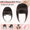 YOLIN Clip in Bangs, 100% Human Hair Bangs with Temples