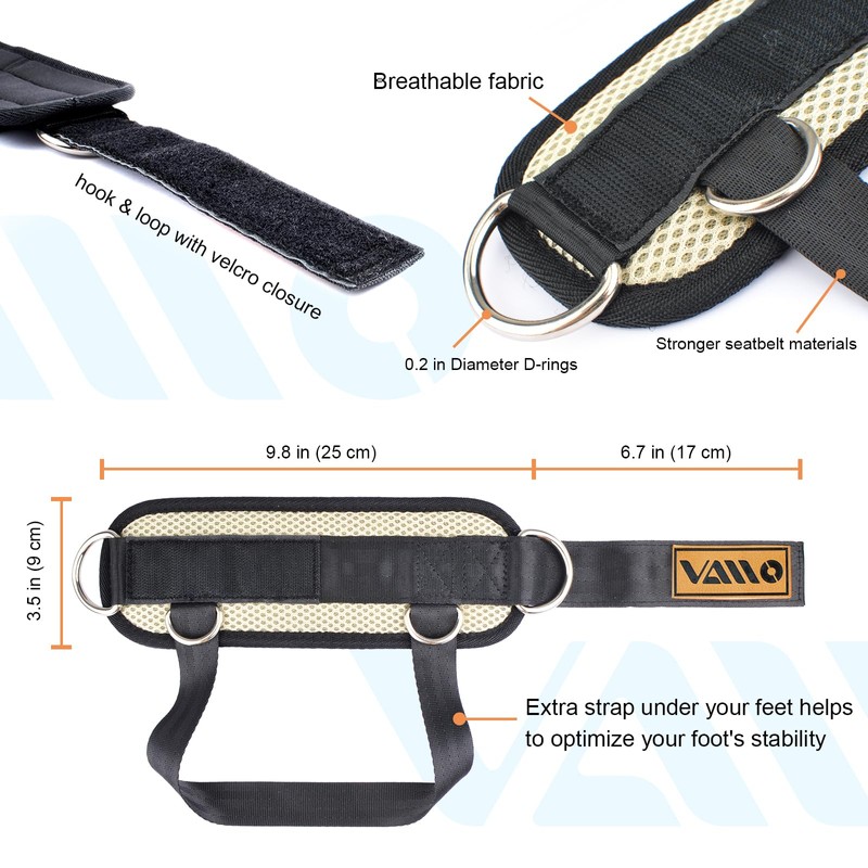 Light yellow Ankle Straps for Cable Machines,Adjustable Comfort fit Neoprene,