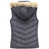 wantdo Women's Waterproof Winter Vest Warm Quilted Vest (Pure Dark