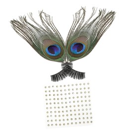 Mikinona 1 Pair Peacock False Eyelashes Natural Look Lash Extensions for Women Stage Makeup