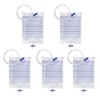 DeaHea 5 Pack Urinary Drainage Bag 2000ML Urine Bag with