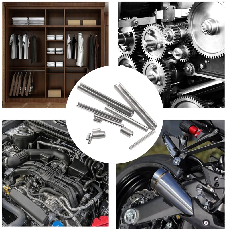 Rrina 440Pcs 304 Stainless Steel Slotted Spring Pin Assortment Kit,