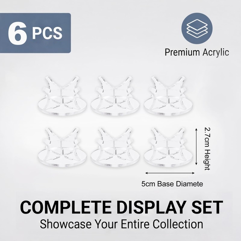 PATIKIL 8pcs Acrylic Small Ball Stand Holder | Clear Sports