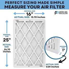 Perfect Aire Elite Air Filter MERV 13 - Electrostatically Charged Pleated Dual Airflow HVAC Filter - Lasts 90 Days (4 Pack, 16x25x1)