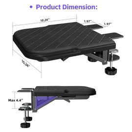 CABTE Arm Rest for Desk, 90°Foldable Computer Wrist Rest Shelf