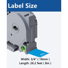 Msudoku Tze Tz Tape 18mm 0.7 Laminated Blue Compatible for Brother P Touch Label Maker Tape TZe-541 TZe541 Label Tape for PT D400 D600 D610 P710BT, Black on Blue, 3/4 Inch x 26.2 Feet, 3-Pack