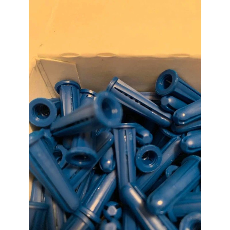 Hillman Blue Conical Plastic Anchor Hillman 10-12 1", 100 pieces