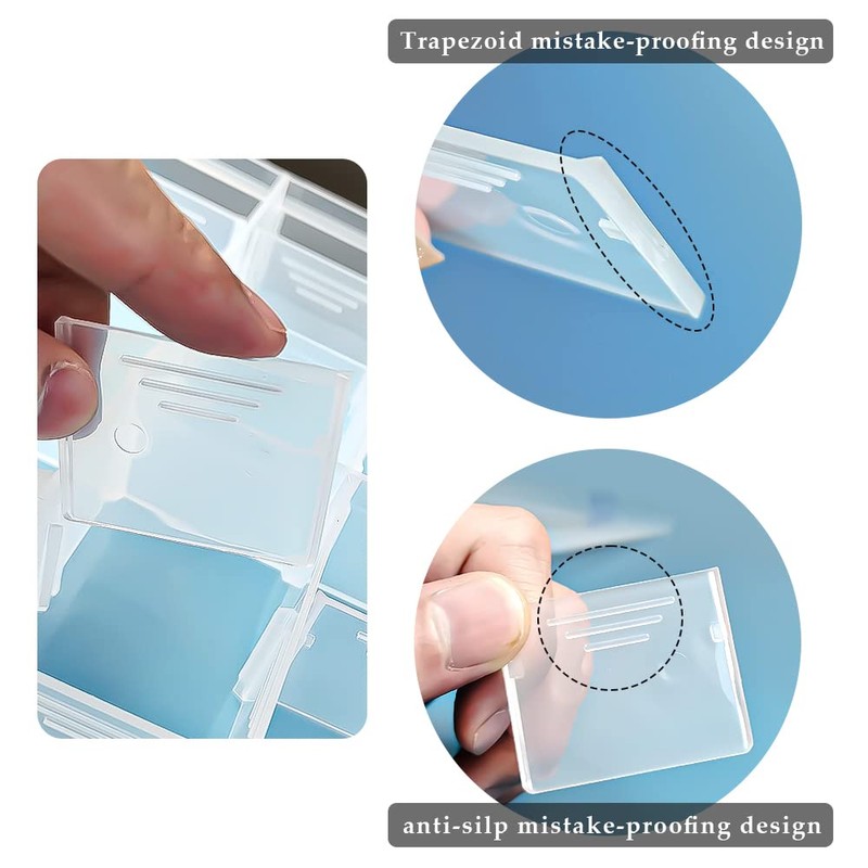 DIFIT Plastic Organizer Box with Dividers - Bead Storage &