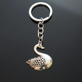 Unbranded Swan Keychain Silver Pendant Charm Key Chain Love Gift
