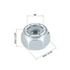 sourcing map 8#-32 Nylon Insert Hex Lock Nuts, Carbon Steel